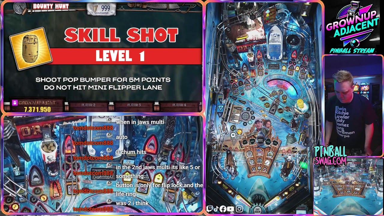 Jaws Pinball - Grownup Adjacent Live Pinball.