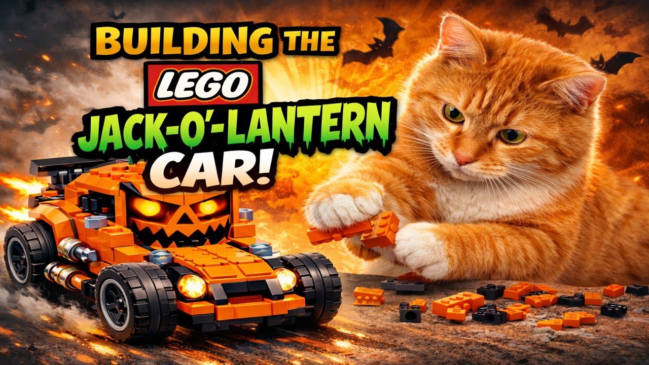 Orange Pumpkin Lego Car Build