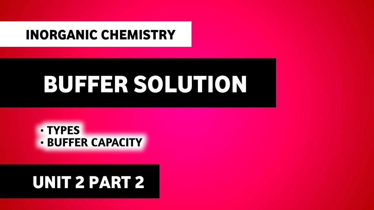 Buffers | Buffer Solution | Types Of Buffers | Buffer Capacity | Pharmaceutical Inorganic Chemistry