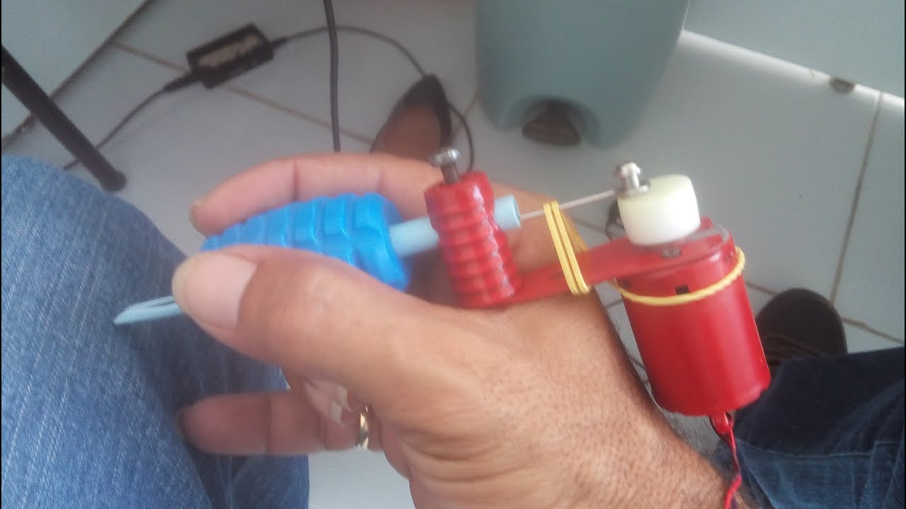 Maquina de tattoo estilo profissional passo a passo