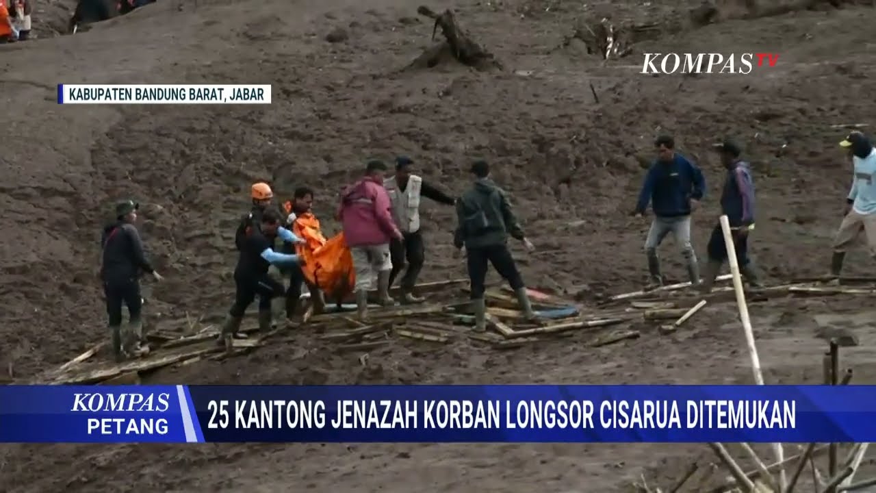 Tim SAR Evakuasi 25 Kantong Jenazah Korban Longsor Cisarua