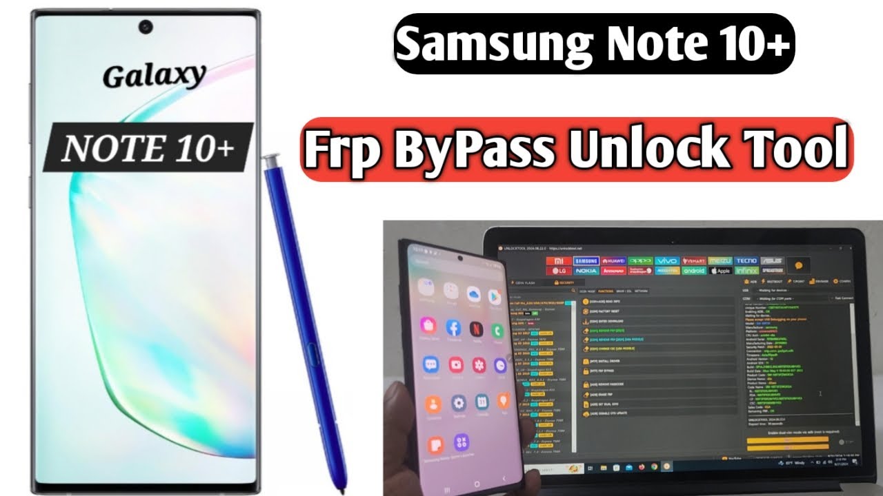 Samsung Note10+ Frp Bypass Unlock Tool