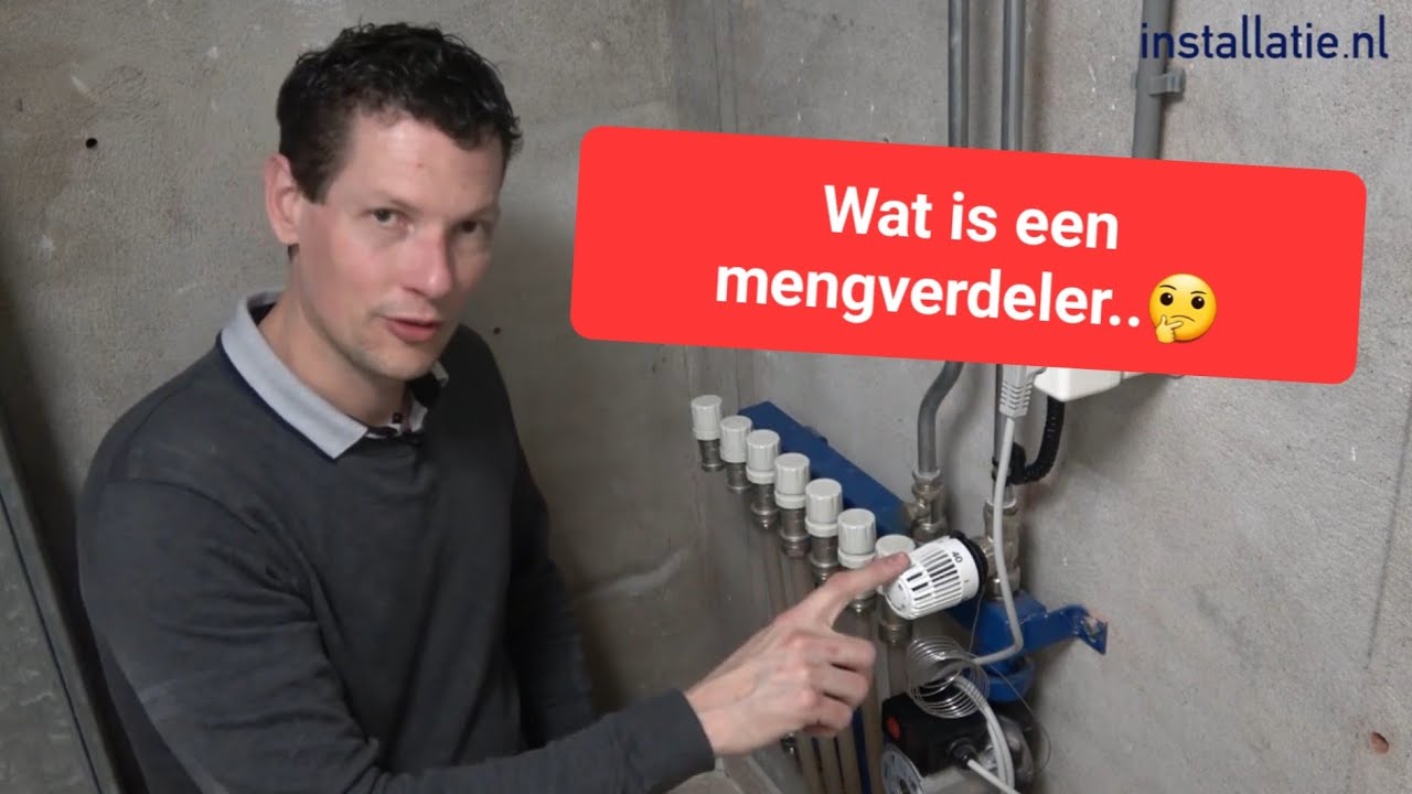 Uitleg over een mengverdeler van de vloerverwarming..