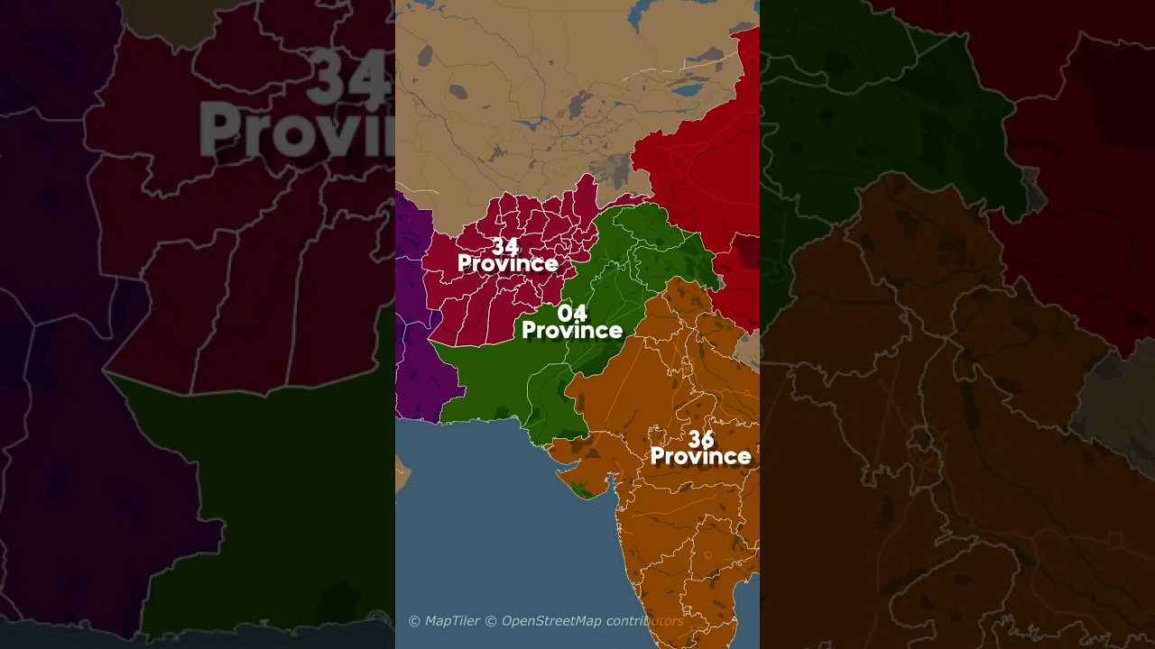 31 Provinces of Pakistan #pakistan #facts #maps #youtubeshorts #india