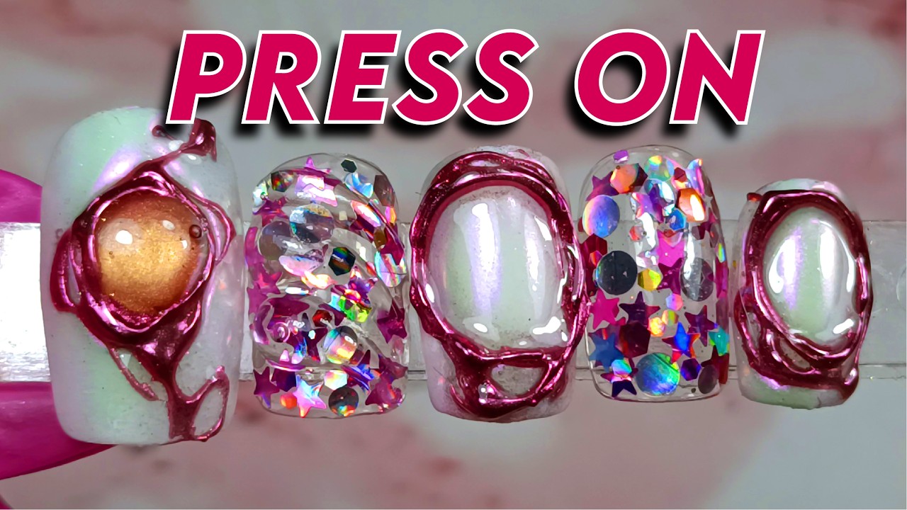 Set de uñas PRESS ON | Diseño de uñas con RELIEVE y ENCAPSULADO