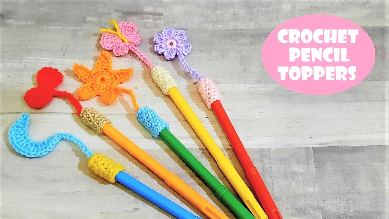 Crochet Pencil Toppers | Scrap Yarn Crochet | Crochet WIth Samra