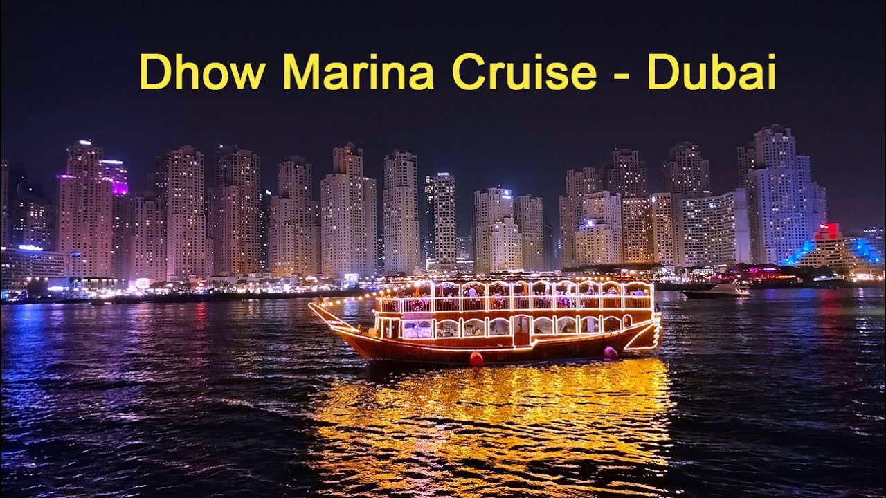 Dubai's Mesmerizing Evening | Dhow Marina Cruise #dubai #uae #travel #emirates #tour