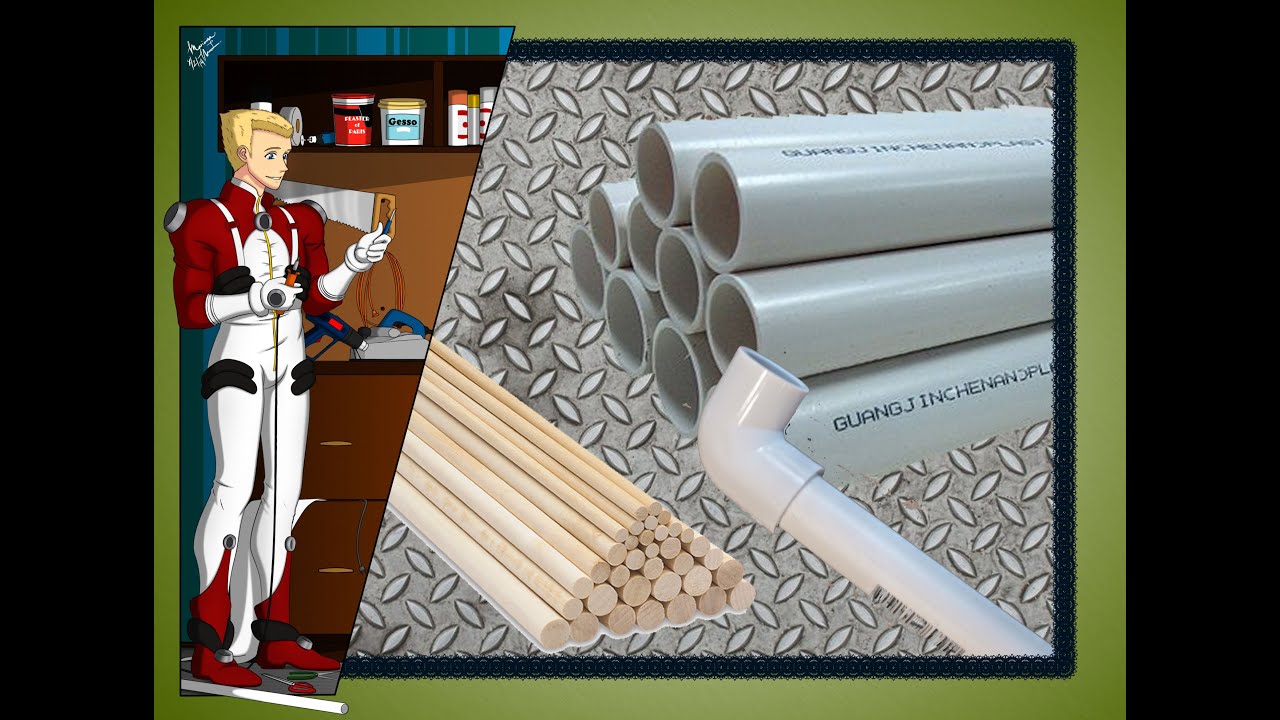 Cosplay tips for connecting PVC pipe and dowels