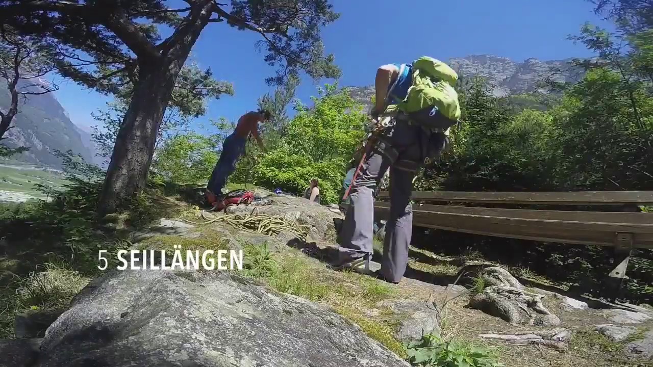 Klettern am Nollen Erstfeld (CH) - Mehrsseillänge