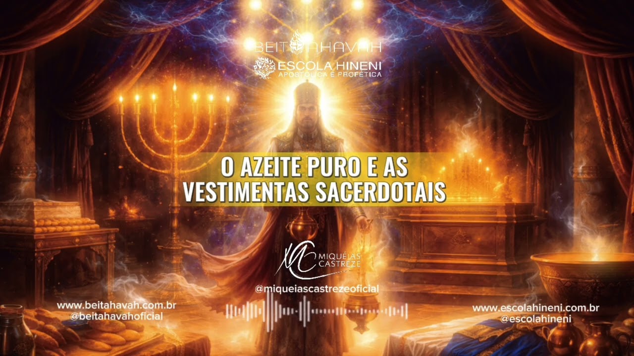 AZEITE PURO  E AS VESTIMENTAS - PARASHA 20 TETZAVEH TORAH 5786 BEIT AHAVAH - AP. MIQUÉIAS CASTREZE