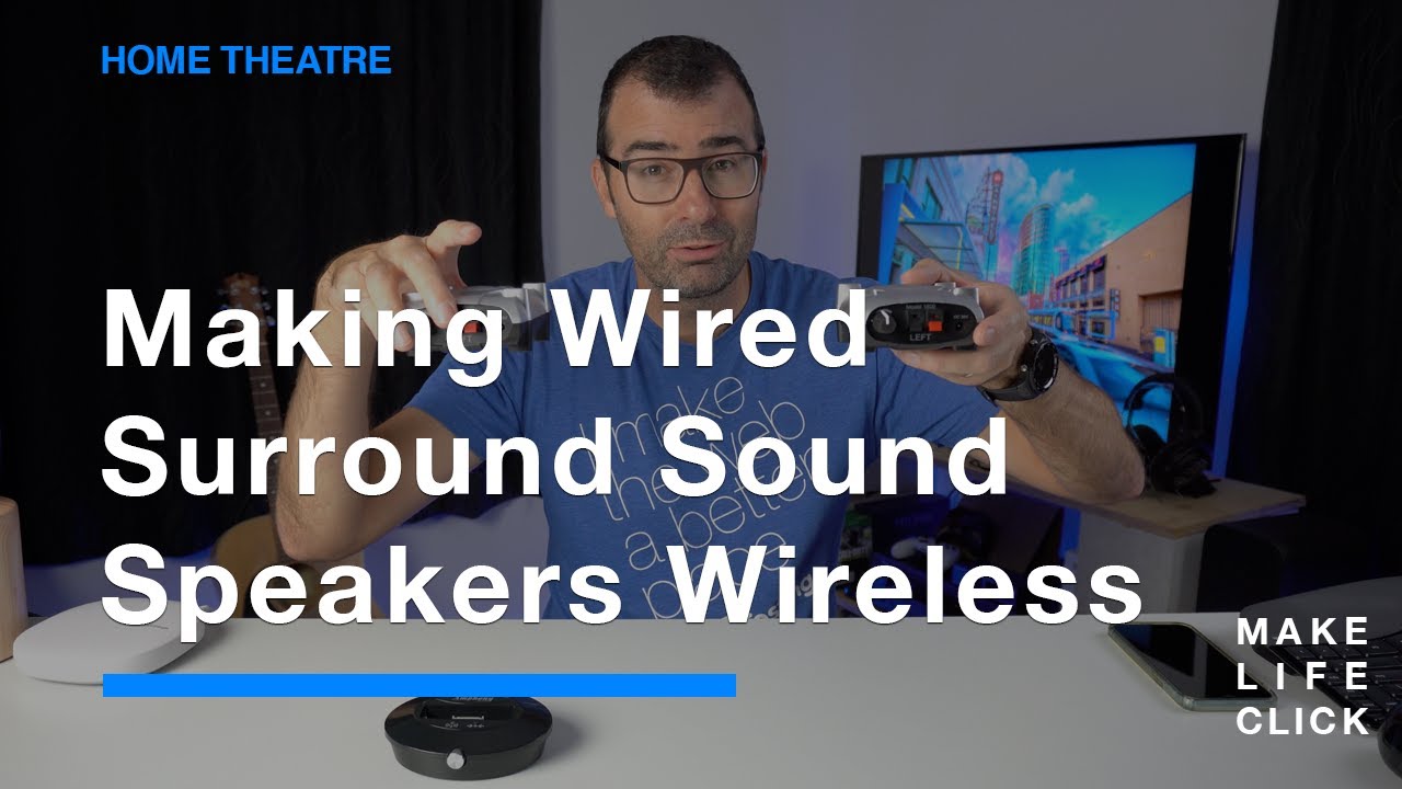 How to Make Wired Surround Sound Speakers Wireless - Wireless Speaker Kit for Wired Speakers