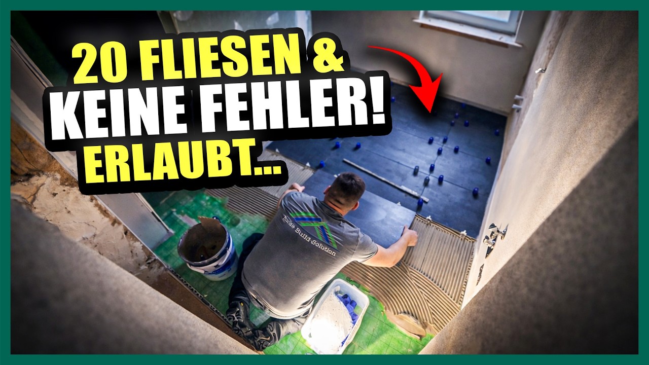 Keine FEHLER erlaubt! Genau 20 FLIESEN ohne RESERVE verlegen... | Home Build Solution