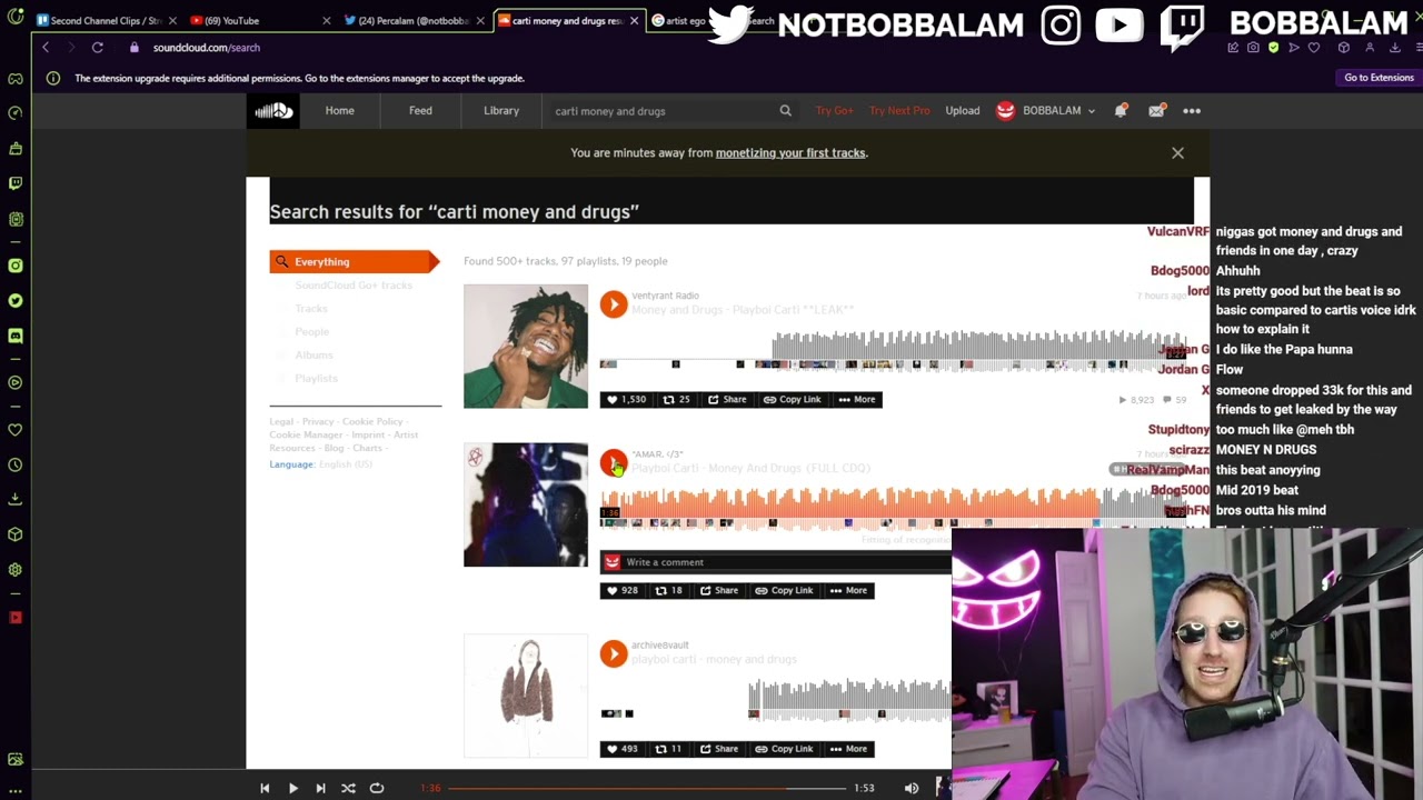Bobbalam Reacts to Playboi Carti LEAKS | Money & Drugs + Friends