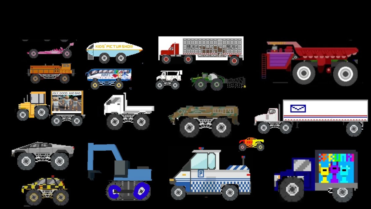 monster vehicles 8 for @goobtsy35678