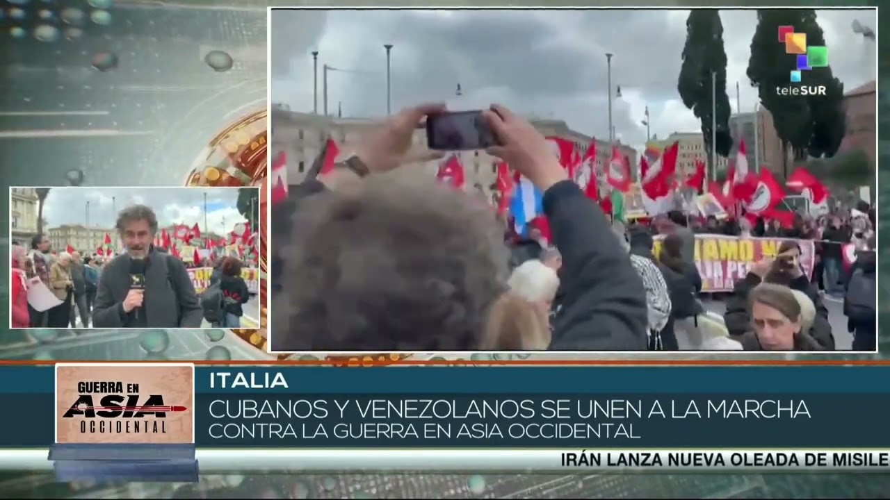 Italianos rechazan agresiones de EE.UU. e Israel contra Asia Occidental
