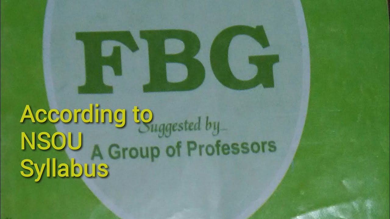 NSOU 1ST YEAR FBG COMPLETE SUGGESTIONS
