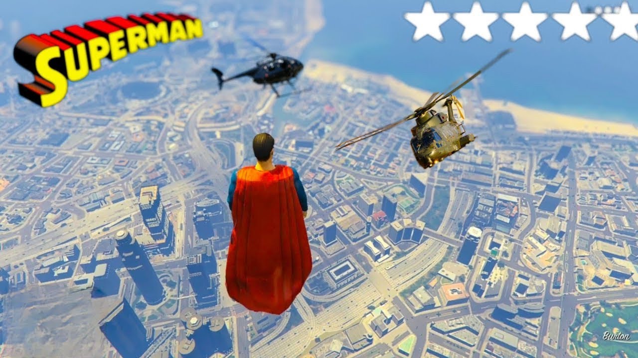 Superman saves the world or destroy? | gta 5 superman mod 