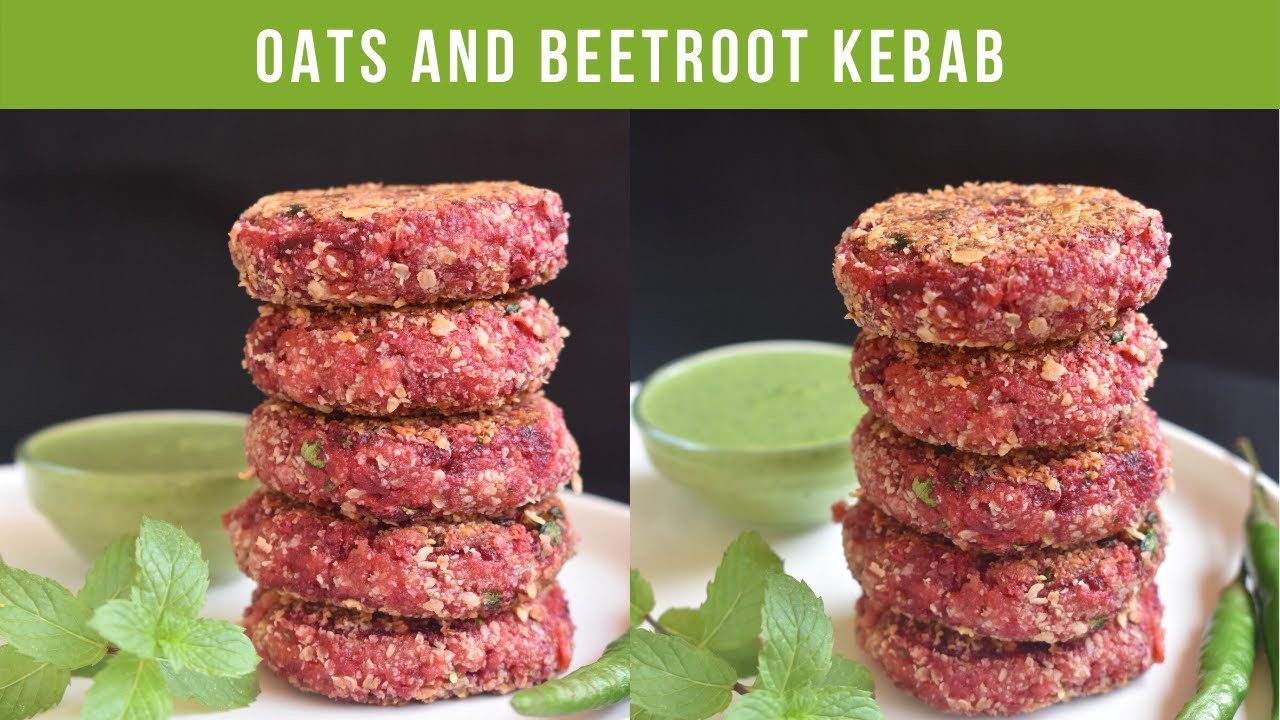 Tasty Oats and Beetroot Kebab | Healthy Beetroot cutlet recipe | Beetroot tikki recipe