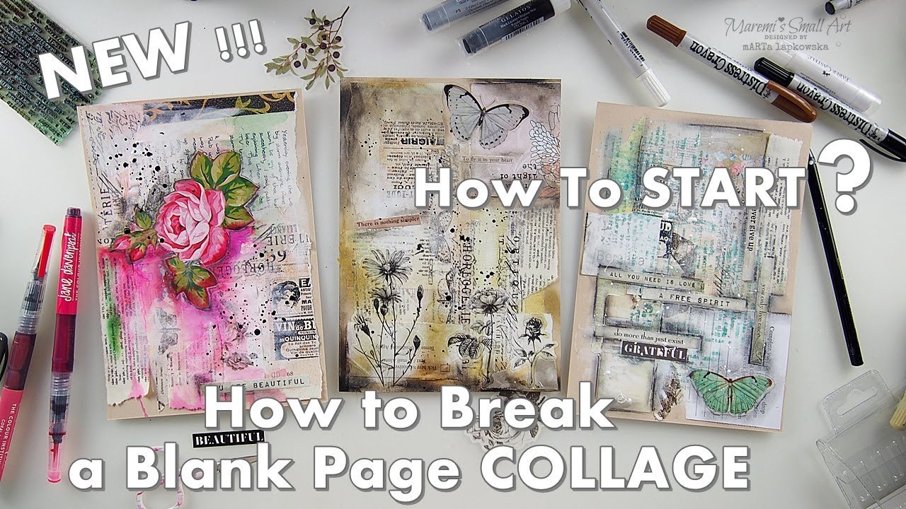 2019 NEW! How to Break A Blank Page Collage part10 ♡ Maremi's Small Art ♡
