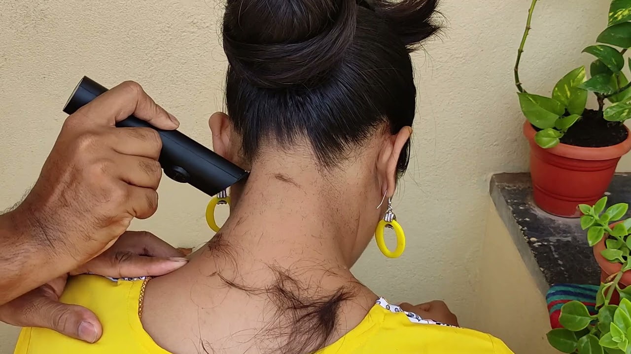 How To Shave Nape of Neck /Indian Ladies Nape Shave By Husband/keep that nape clean/Srividya