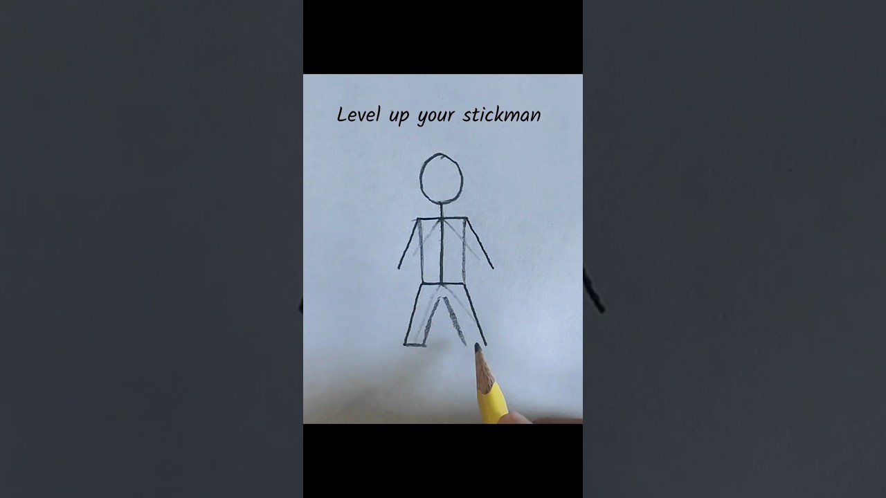 Learn How to draw a level up Stickman 😎 #transition