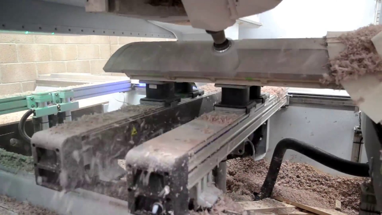 Homag 5 Axis CNC using the 80mm Rebating Head