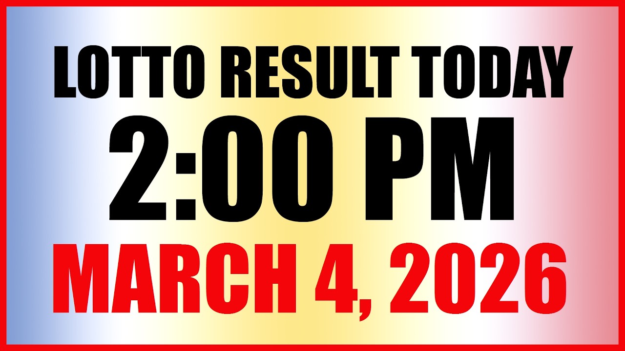 Lotto Result Today 2pm Draw March 4, 2026 Swertres Ez2 PCSO
