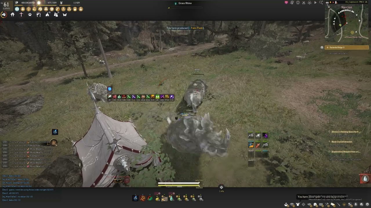 BDO | Grass Rhinos Hunting | 240 k/h