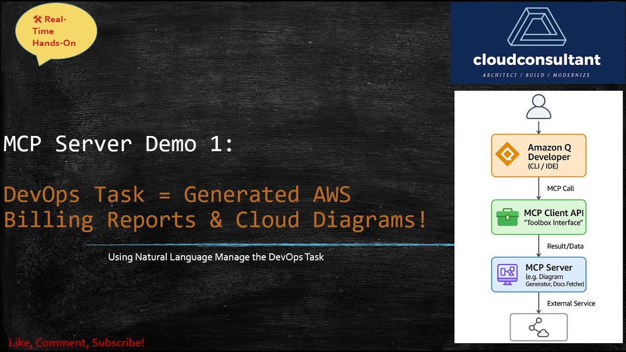 MCP Server Demo 1: Generate AWS Diagrams & Billing Reports, Cost Optimization Using Natural Language