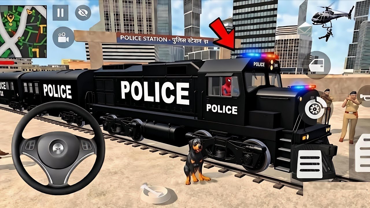 🤑Indian Thift Auto Simulator🤩Indian Showroom Purchase😲Modify Police Wali Black Train& Car🥳Game