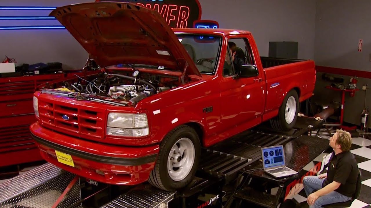 Chassis Dyno Shootout: Chevy 454 SS vs Ford Lightning MuscleTrux Wars Part 6 - Trucks! S10, E15