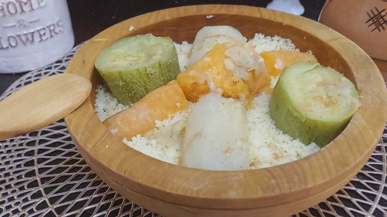 كسكس بالخضار الشتوية بدون لحم او دجاج   couscous aux legumes sans viande
