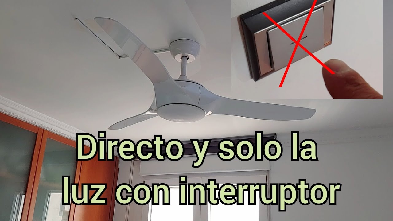 Como separar conexión de ventilador del interruptor de la luz.
