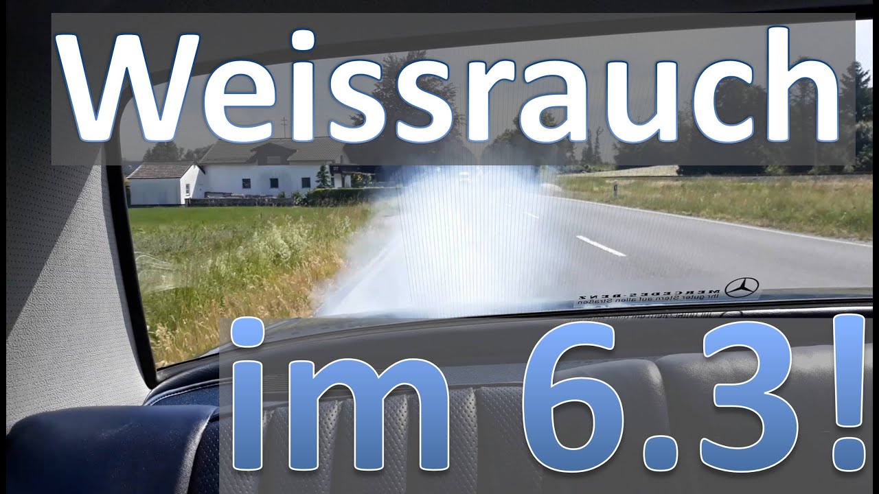 Habemus Papam? Weissrauch im 6.3! Thick exhaust smoke Mercedes 300 SEL 6.3