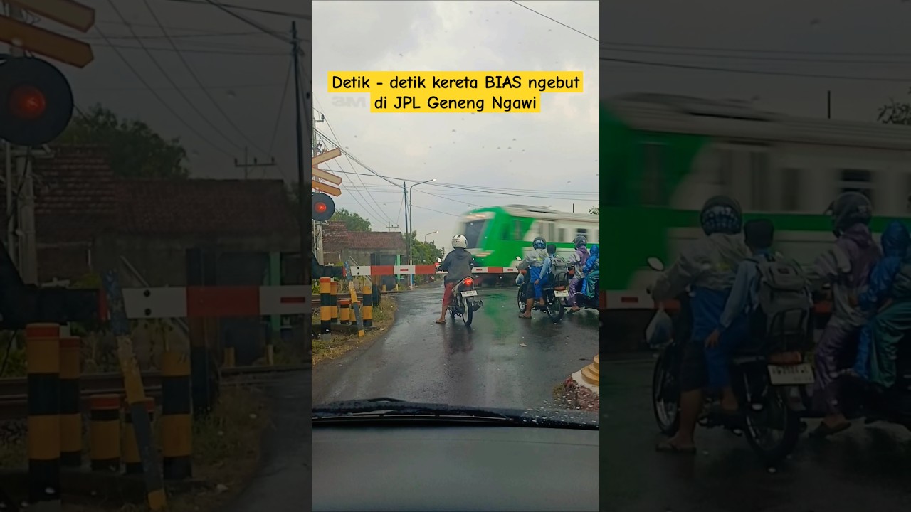 Detik - detik kereta BIAS ngebut di JPL Geneng Ngawi