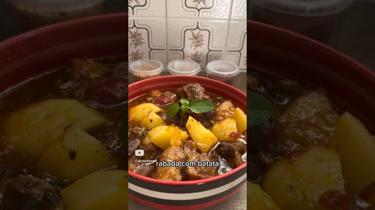 Rabada com batata, uma explos&atilde;o de sabores que vai te fazer querer repetir sempre 🍲✨