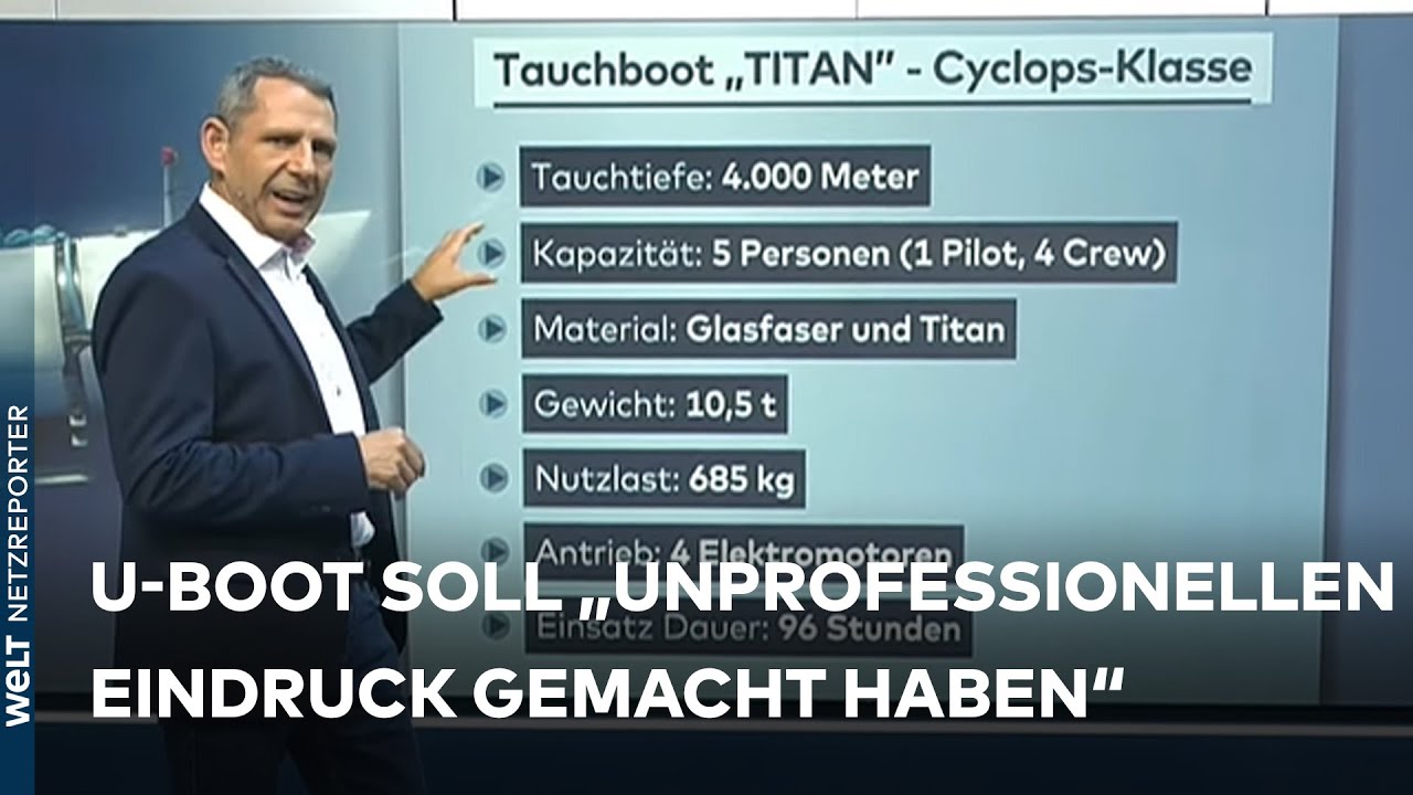 SUCHE NACH VERMISSTEM TITANIC-U-BOOT: Luxus-Expedition wird zum Wettlauf gegen die Zeit | WELT News