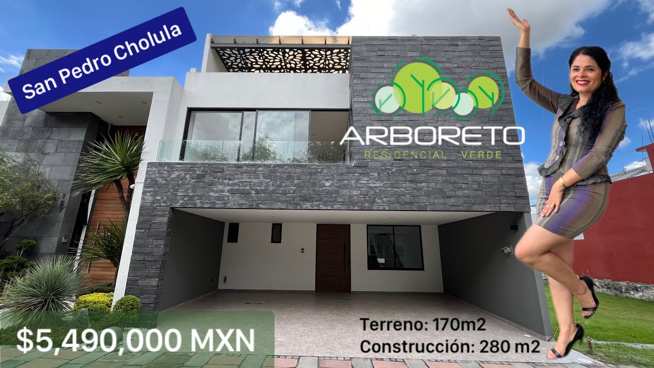 Arboreto , San Pedro Cholula. 5 recámaras, 6 bańos completos y amplio jardín.