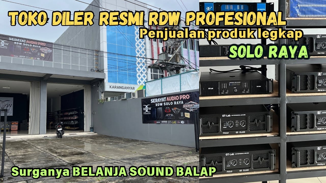 Serayat audio pro diler resmi rdw profesional  soloraya surganya belanja alat sound balap