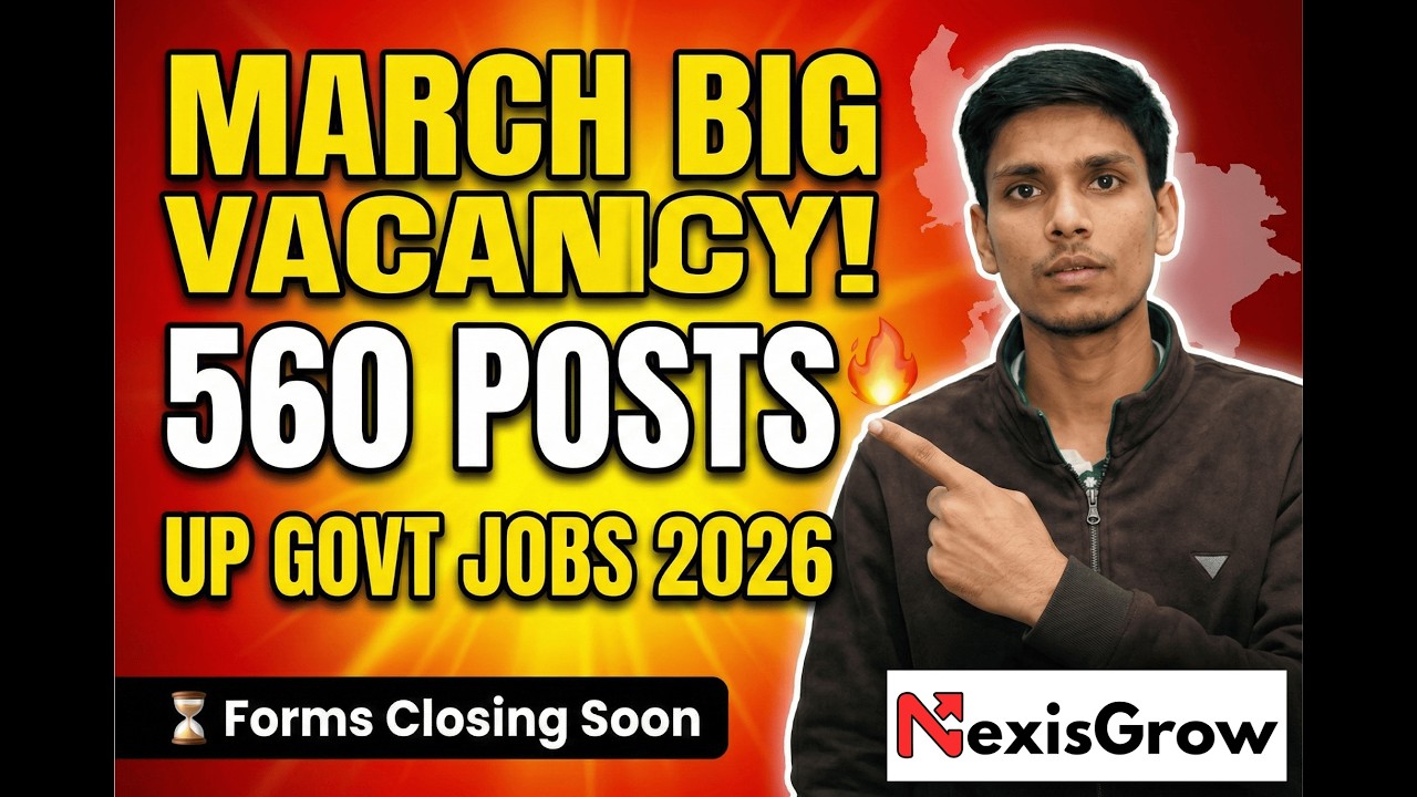 UP Government Jobs March 2026 🔥 | 560+ Posts | UPSSSC Pharmacist | UPPCB AEE | Forms Closing Soon