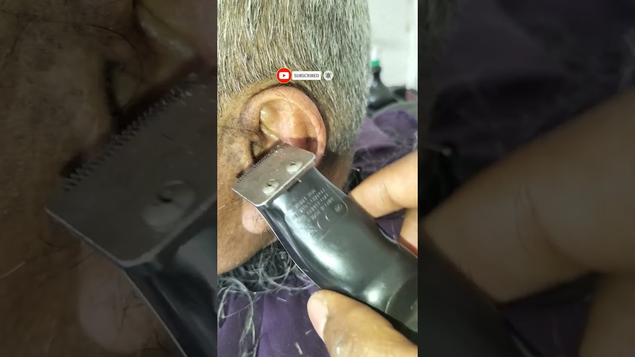 ASMR Ear Hair Remove with old man #1 #asmr #barbie #barber #asmrsounds