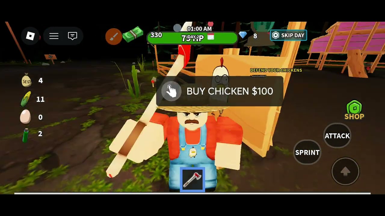 Я убив  зомби в roblox