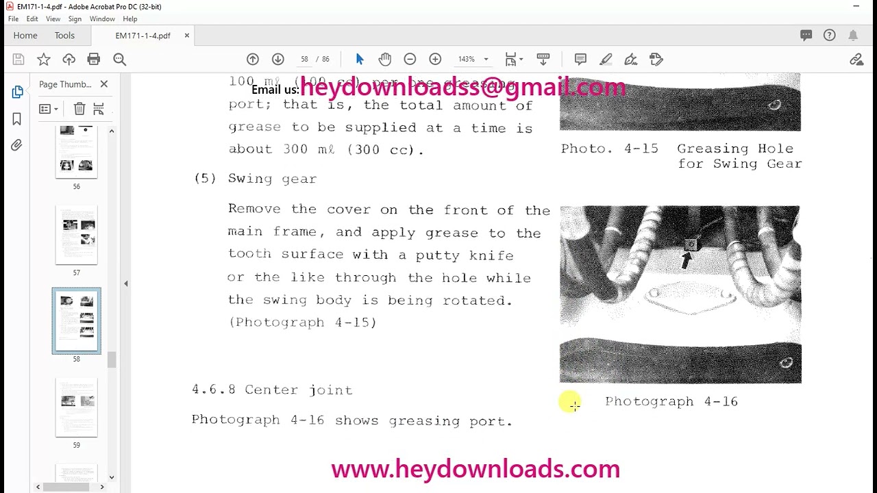 Hitachi Hydraulic Excavator UH122 UH121LC Operation Manual(EM171-1-4)