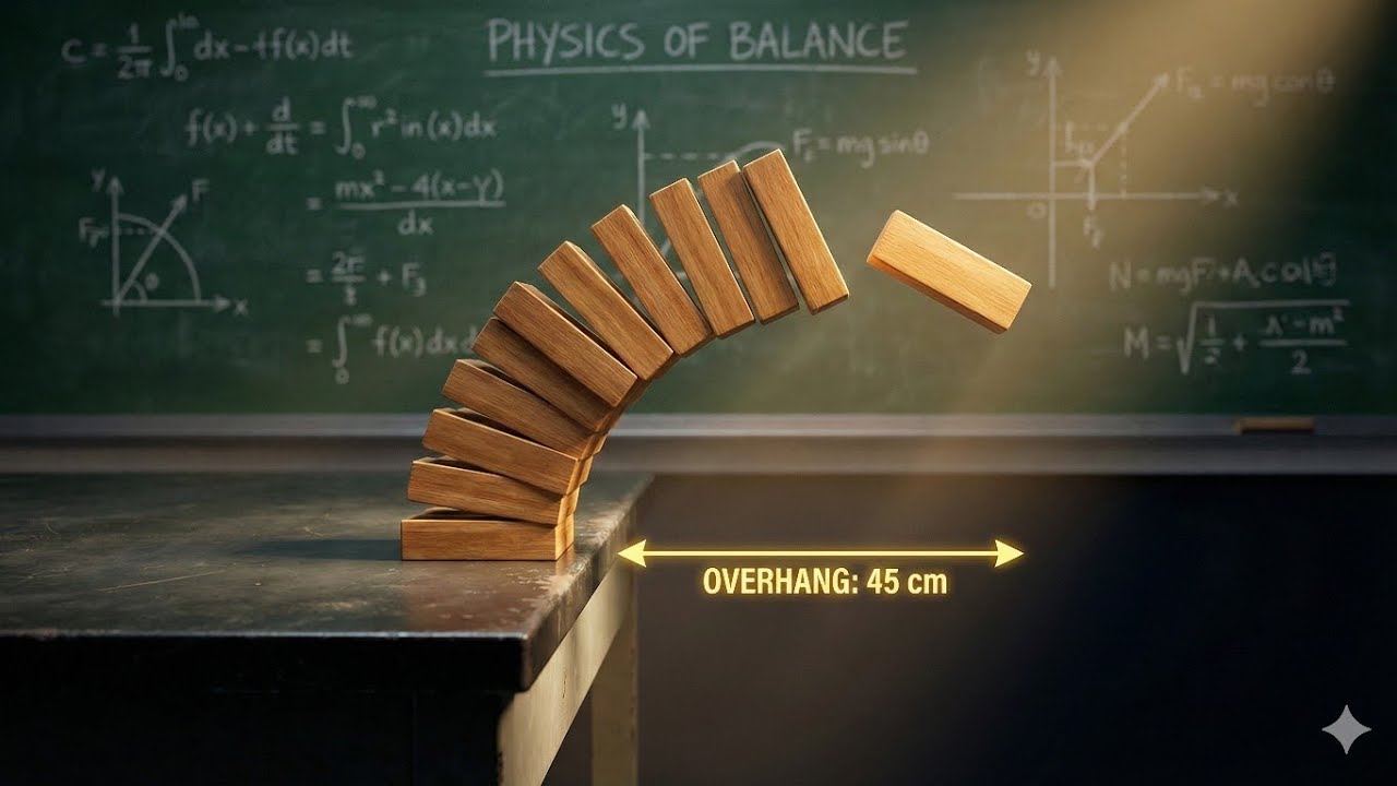 The Infinite Stacking Problem: Maximum Overhang Explained | JEE Advanced & Olympiads