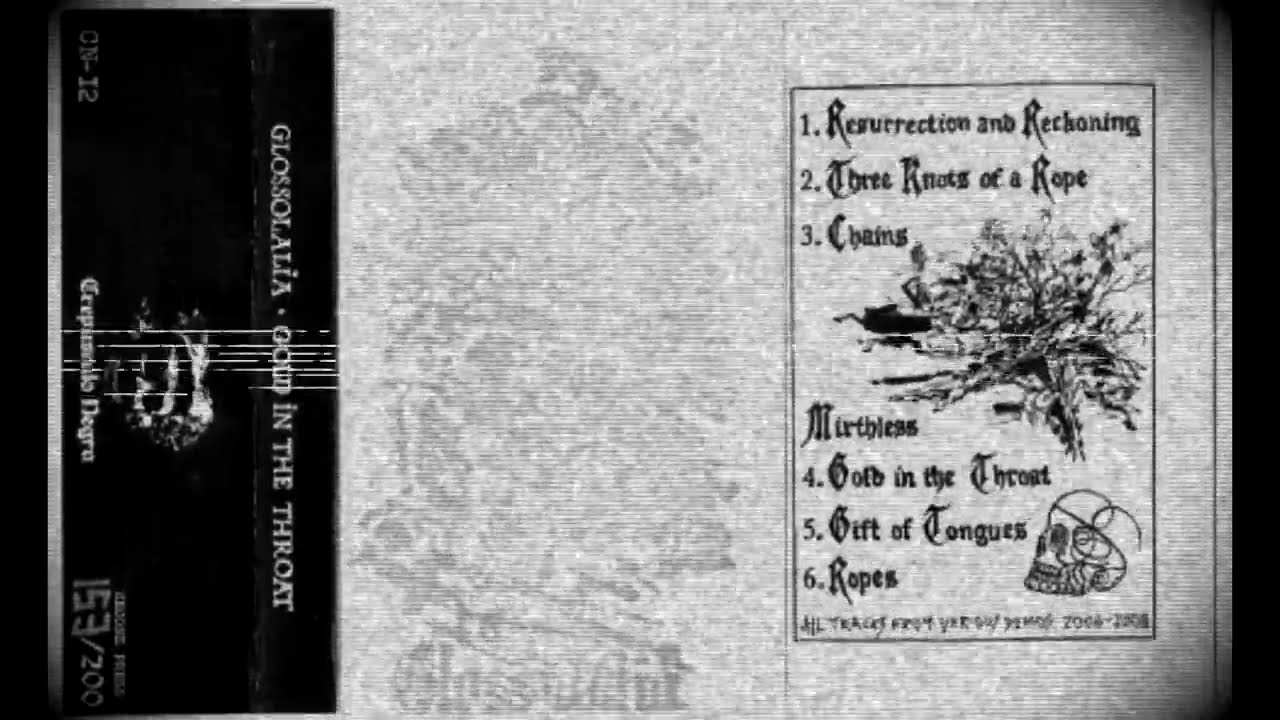 GLOSSOLALIA [US] - GOLD IN THE THROAT [RAW BLACK METAL TAPE 2010]