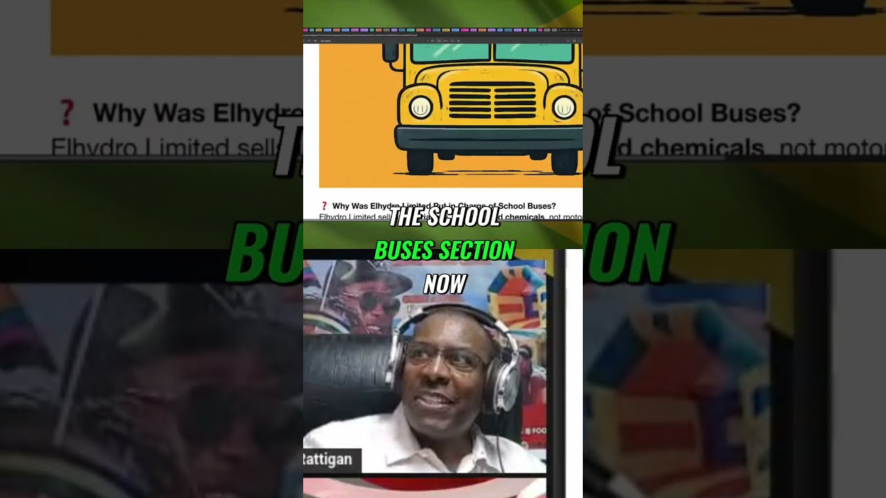 School Bus Scandal  Jamaican Corruption EXPOSED! Elhydro's Permit?