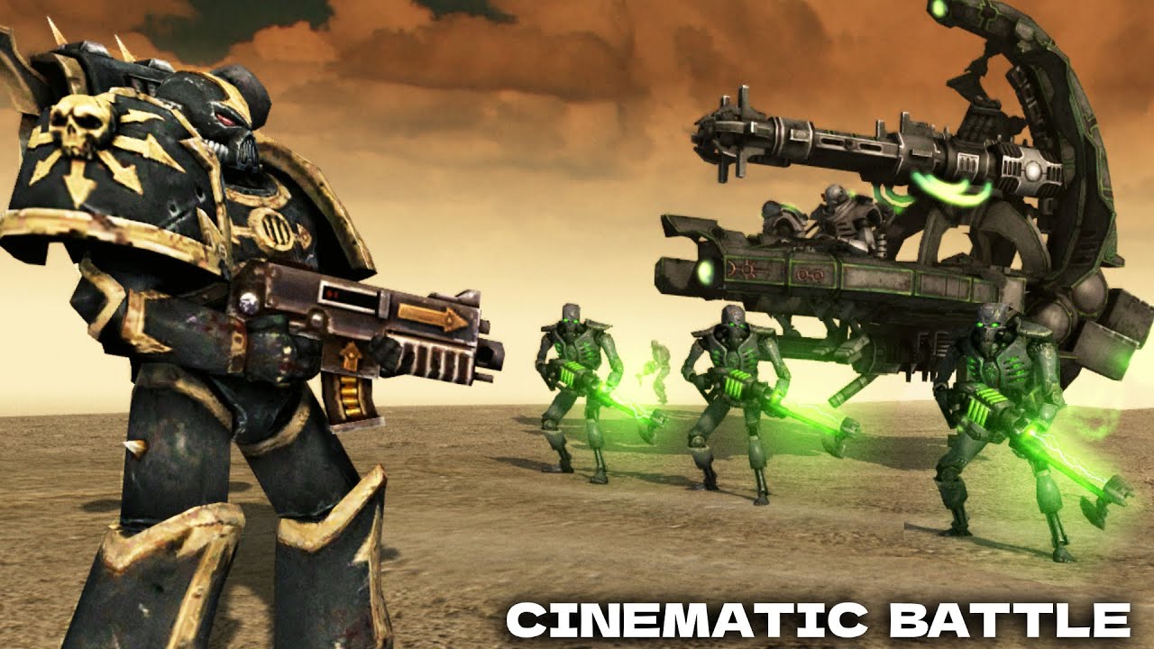 CHAOS SPACE MARINES vs NECRONS - Cinematic Battle | Men of War: Warhammer 40k Mod