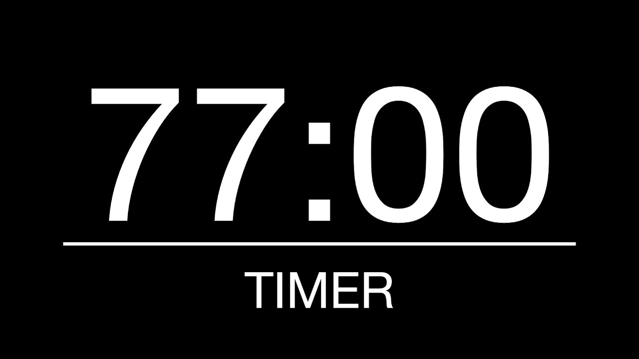 77 Minutes Timer/Countdown with Alarm - 1 Hour 17 Minutes