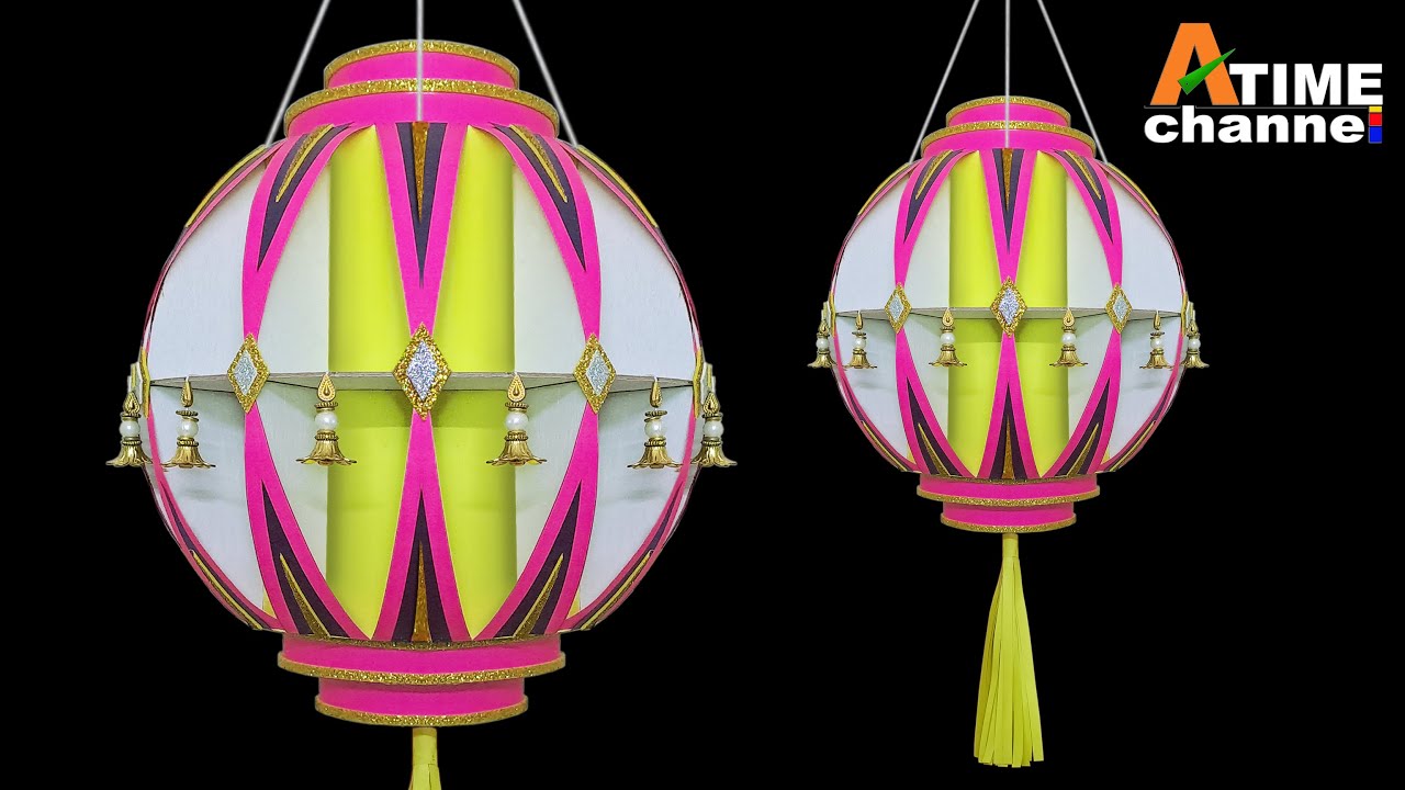 Akash Kandil making at Home | Beautiful diwali lantern making | Diwali decoration ideas/DIY craft