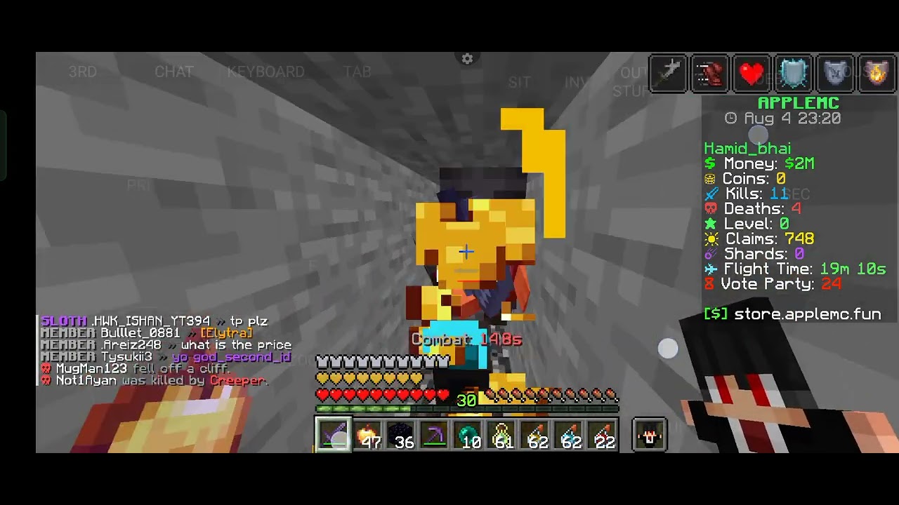 First video||| HOW I KILLED A GOD HACKER IN 🍎🍏 APPLEMC| MELON REALM 💀🌪️